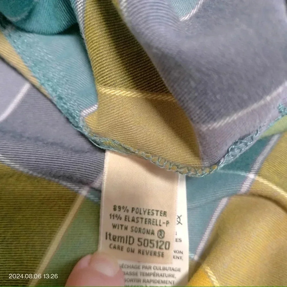 LL Bean Women's Sz Medium Blouse Shirt Button Up Front Pockets Plaid - Picture 5 of 9